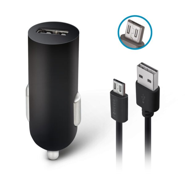 Φορτιστής αυτοκινήτου Forever USB 1A M02 + καλώδιο micro-USB