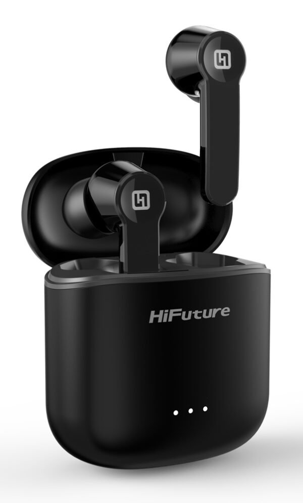 HIFUTURE earphones FlyBuds, true wireless, με θήκη φόρτισης, μαύρα