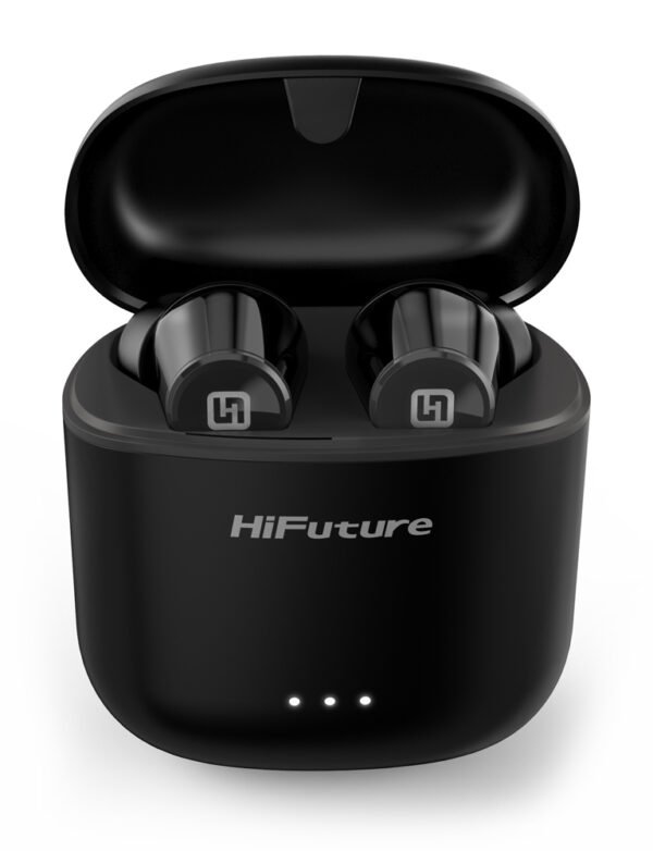 HIFUTURE earphones FlyBuds, true wireless, με θήκη φόρτισης, μαύρα