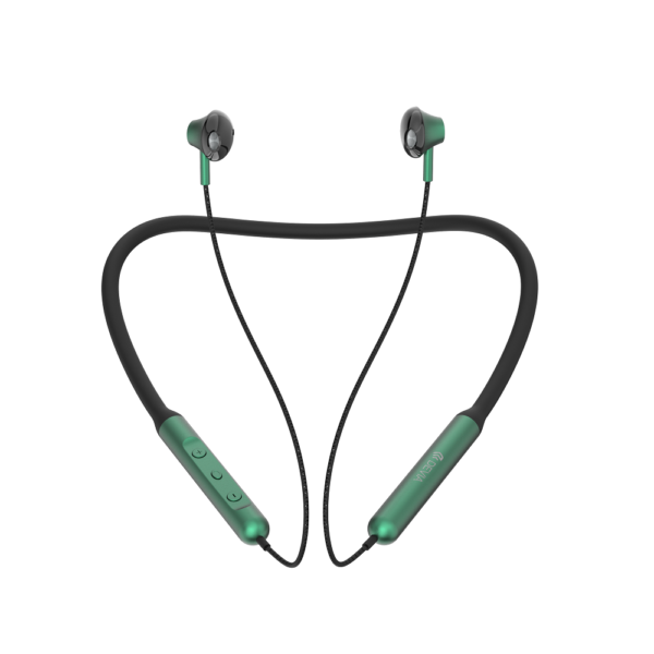 DEVIA smart Series Silicone Neckband Headset Μαύρο Πράσινο