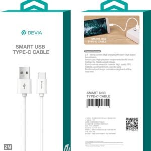 Devia καλώδιο Smart USB - Type c 2,0 m 2,1A λευκό