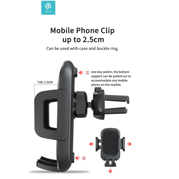 DEVIA Magic Clip Vehicle Bracket Black